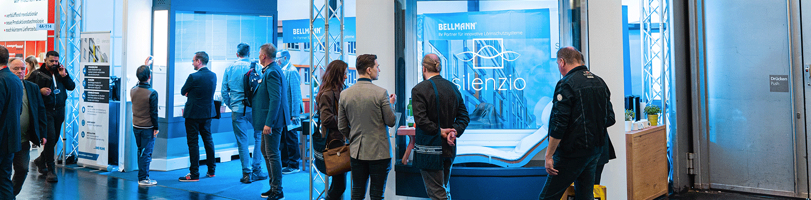 Bellmann silenzio Messestand mit Fensterelement